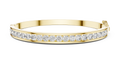 Channel-Set Round Diamond Hinged Bangle- view 1