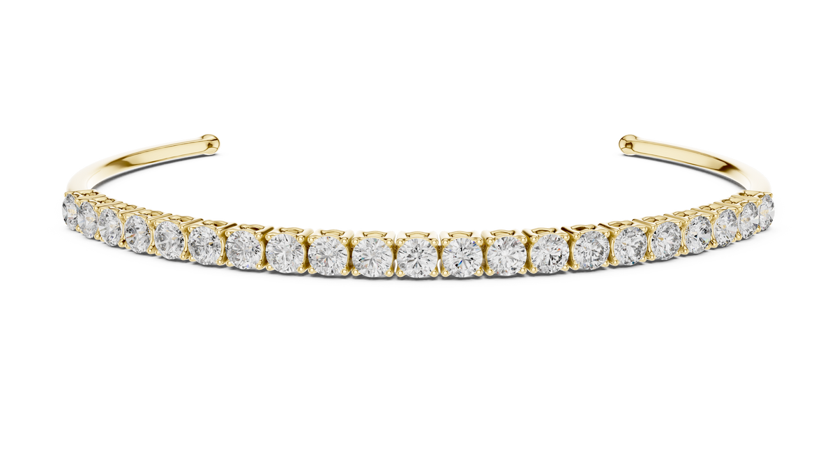 0.10ct Round Diamond Open Cuff- view 1