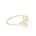 Schakelarmband met diamanten vlinder — aanzicht 1
