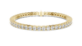 Tennisarmband met ronde diamanten in vierpootszetting — aanzicht 1