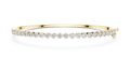 Stijve tennisarmband met ronde diamanten van 0,10 ct — aanzicht 1