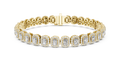 Radiant Halo Diamond Tennis Bracelet- view 1