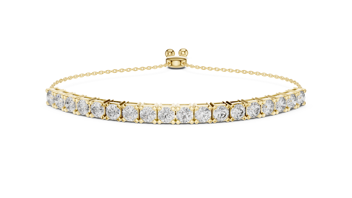 Verstelbare tennisarmband met ronde diamanten van 0,30 ct — aanzicht 1