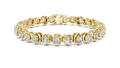 Horseshoe-Link Round Diamond Tennis Bracelet- view 1