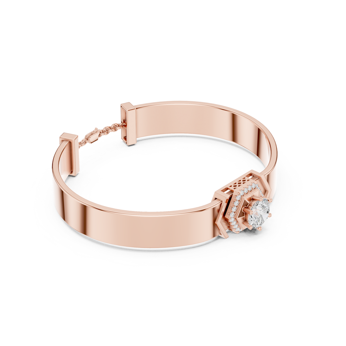 Men���s Diamond ID Cuff Bracelet- view 5