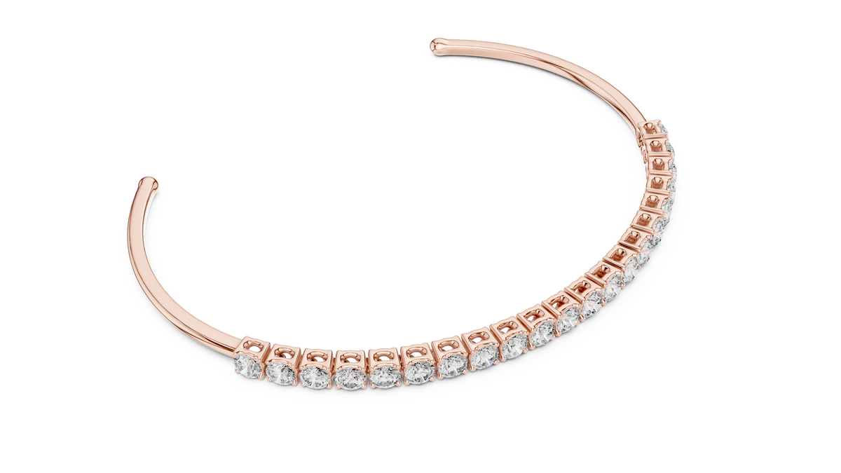 0.10ct Round Diamond Open Cuff- view 4