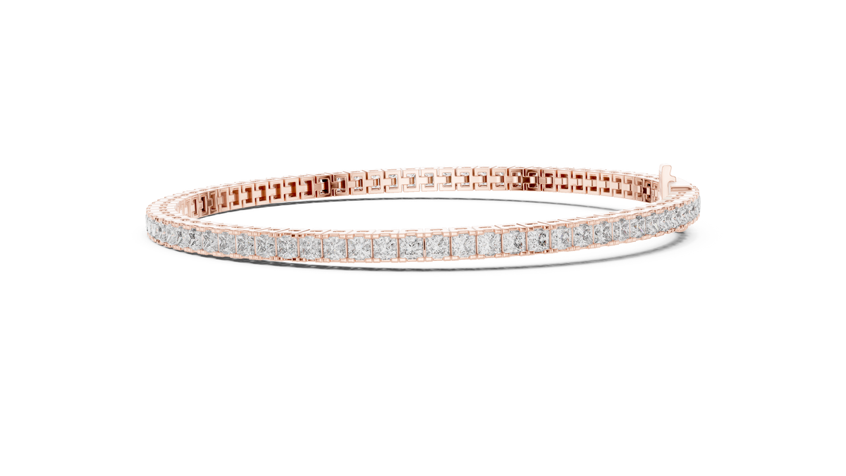 Princess-Cut Diamond Tennis Bracelet- view 4
