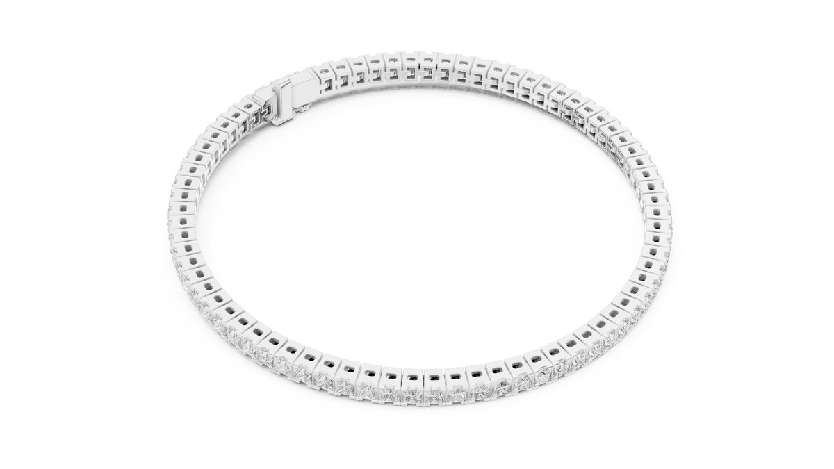 Princess-Cut Diamond Tennis Bracelet- view 5