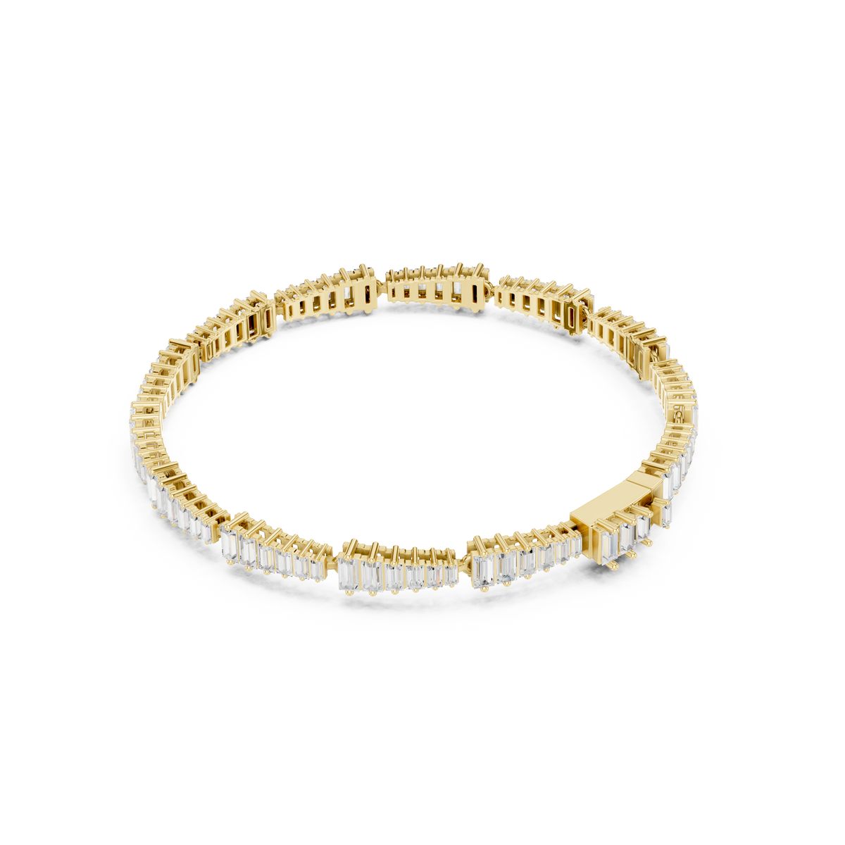 Baguette-Bar Diamond Tennis Bracelet- view 4