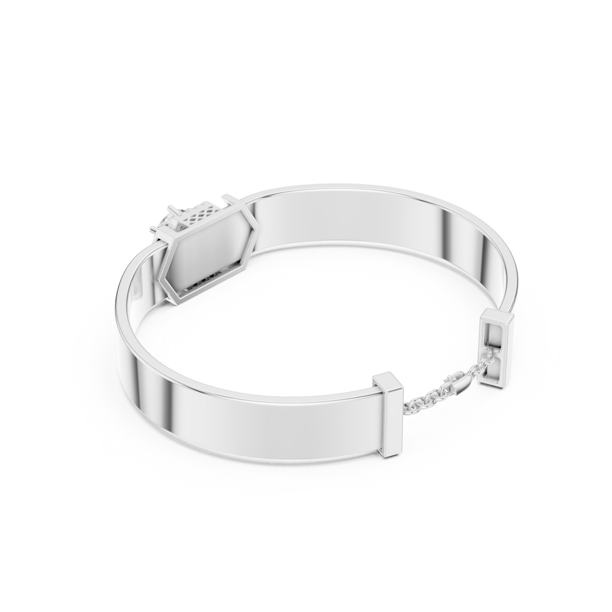 Men���s Diamond ID Cuff Bracelet- view 4
