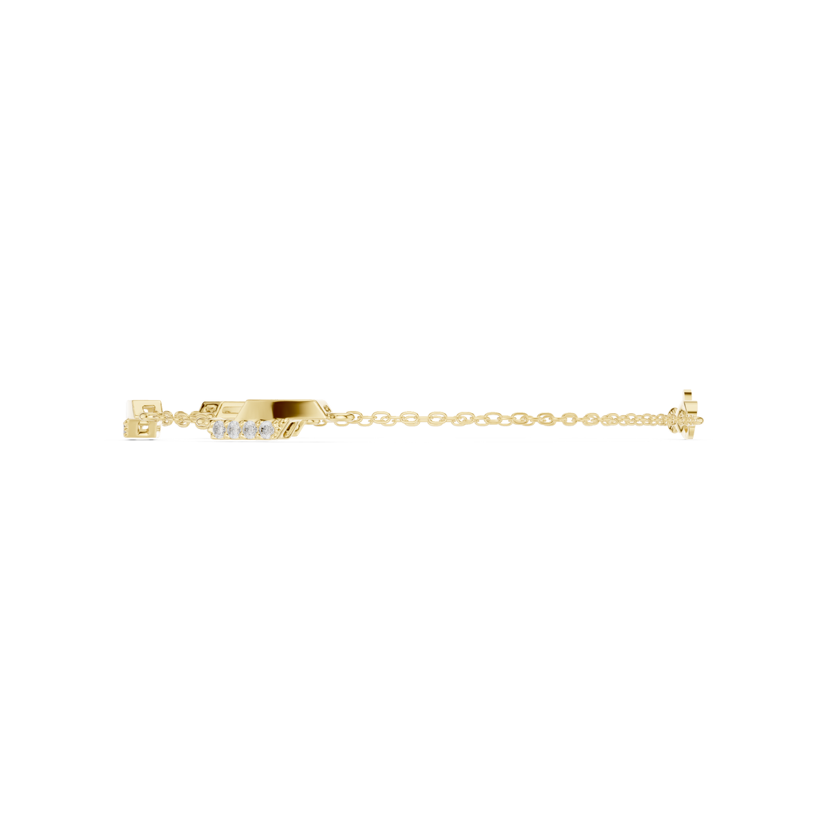 Zigzag Diamond Station Chain Bracelet- view 6