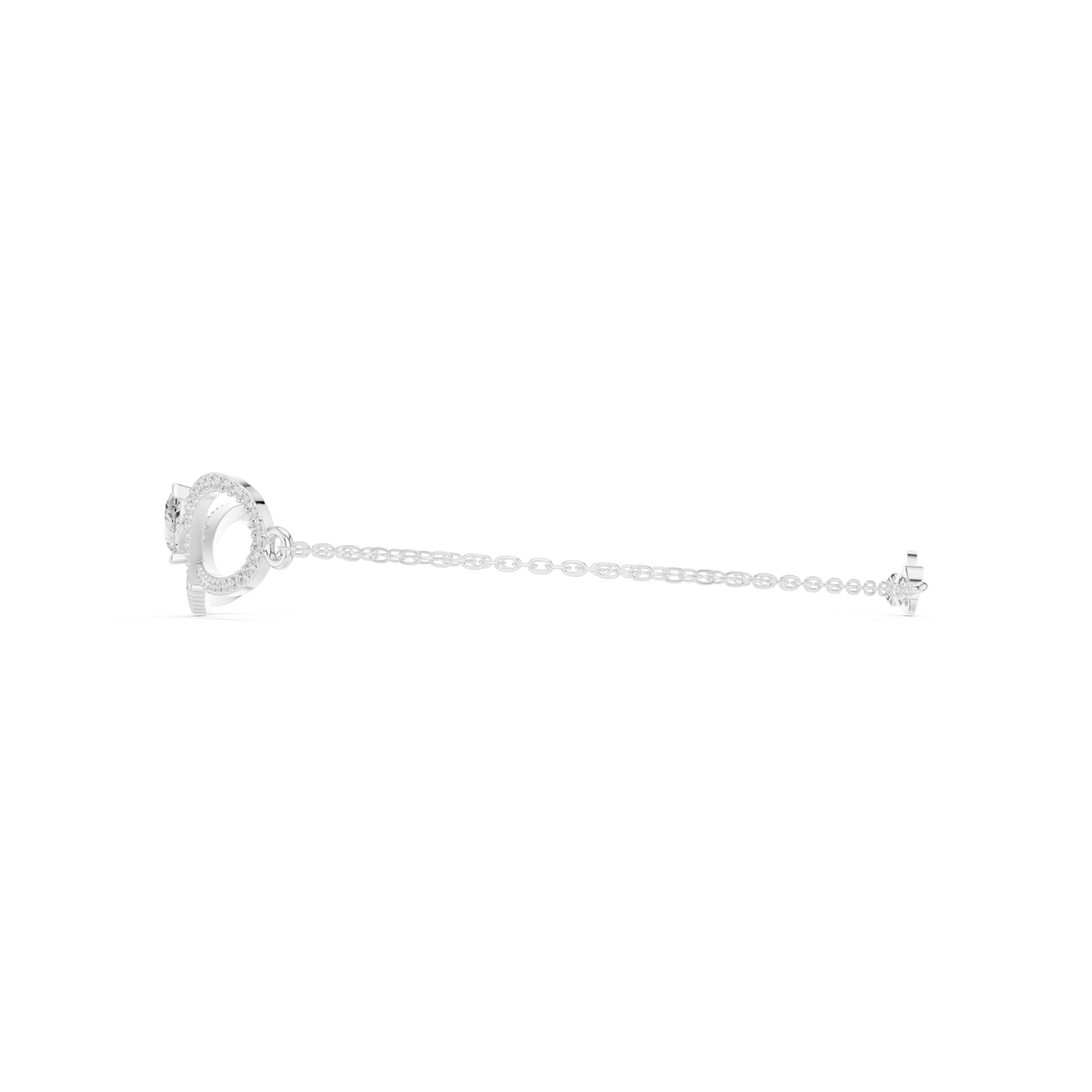 Diamond Feather Chain Bracelet- view 4
