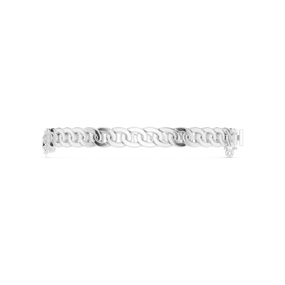 Pear And Oval Cuban-Link Bracelet