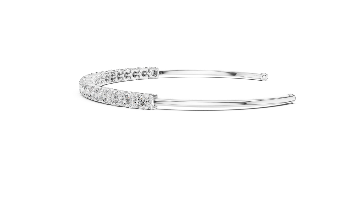 0.10ct Round Diamond Open Cuff- view 5