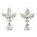 Floral Marquise Diamond Drop Earrings