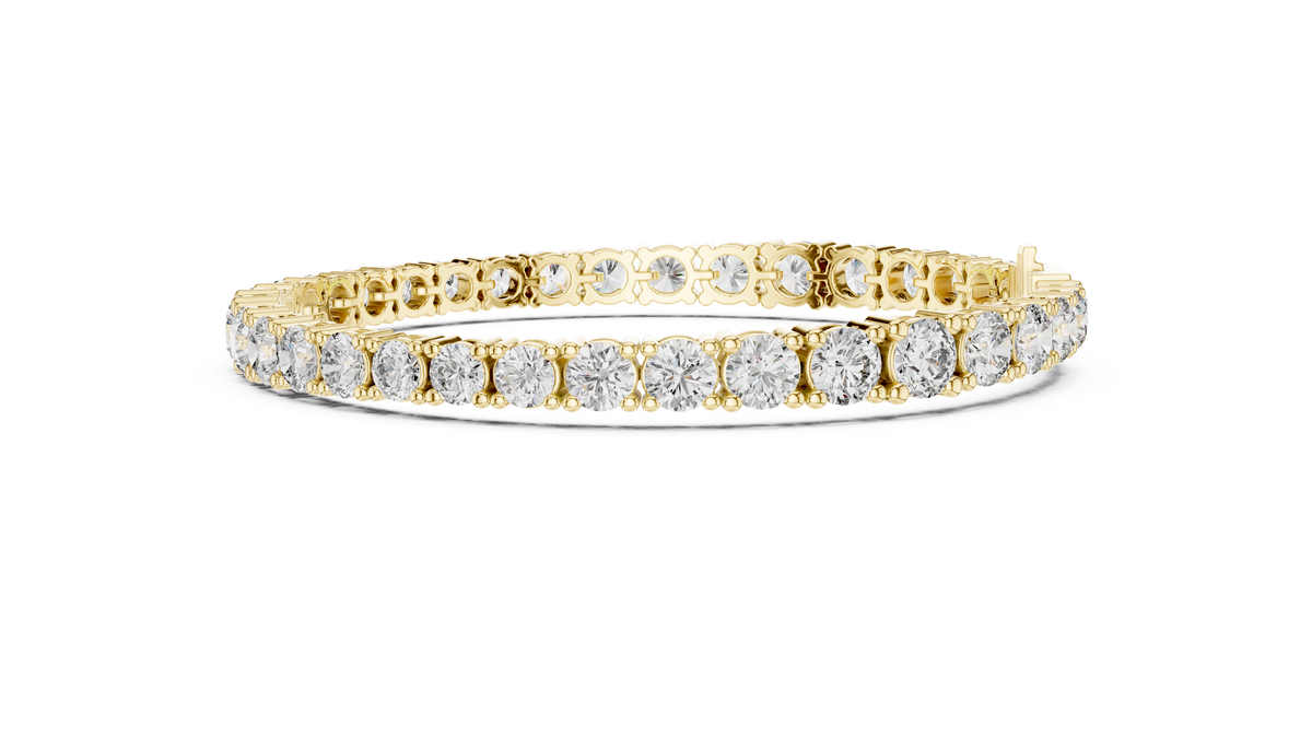Tennisarmband met oplopende ronde diamanten — aanzicht 5