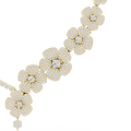 Floral Cluster Diamond Tennis Necklace- view 3