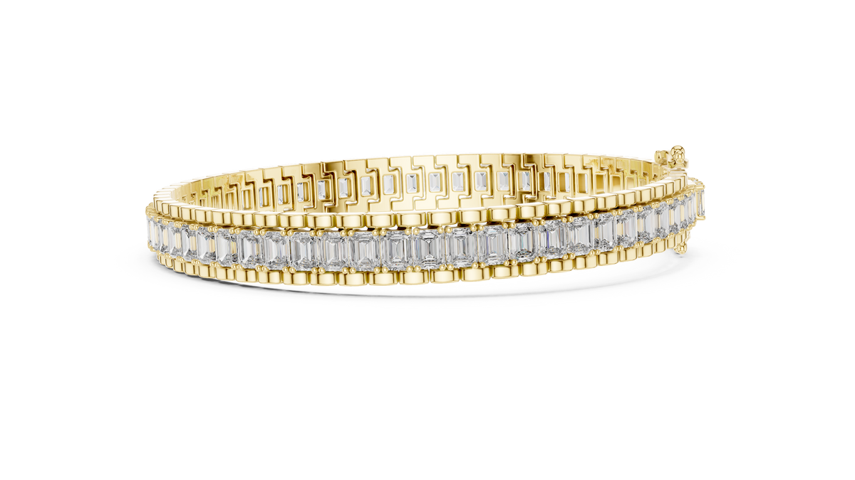 Emerald-Cut Diamond Tennis Bracelet- view 5
