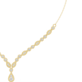 V-Shaped Diamond Drop Necklace- view 5