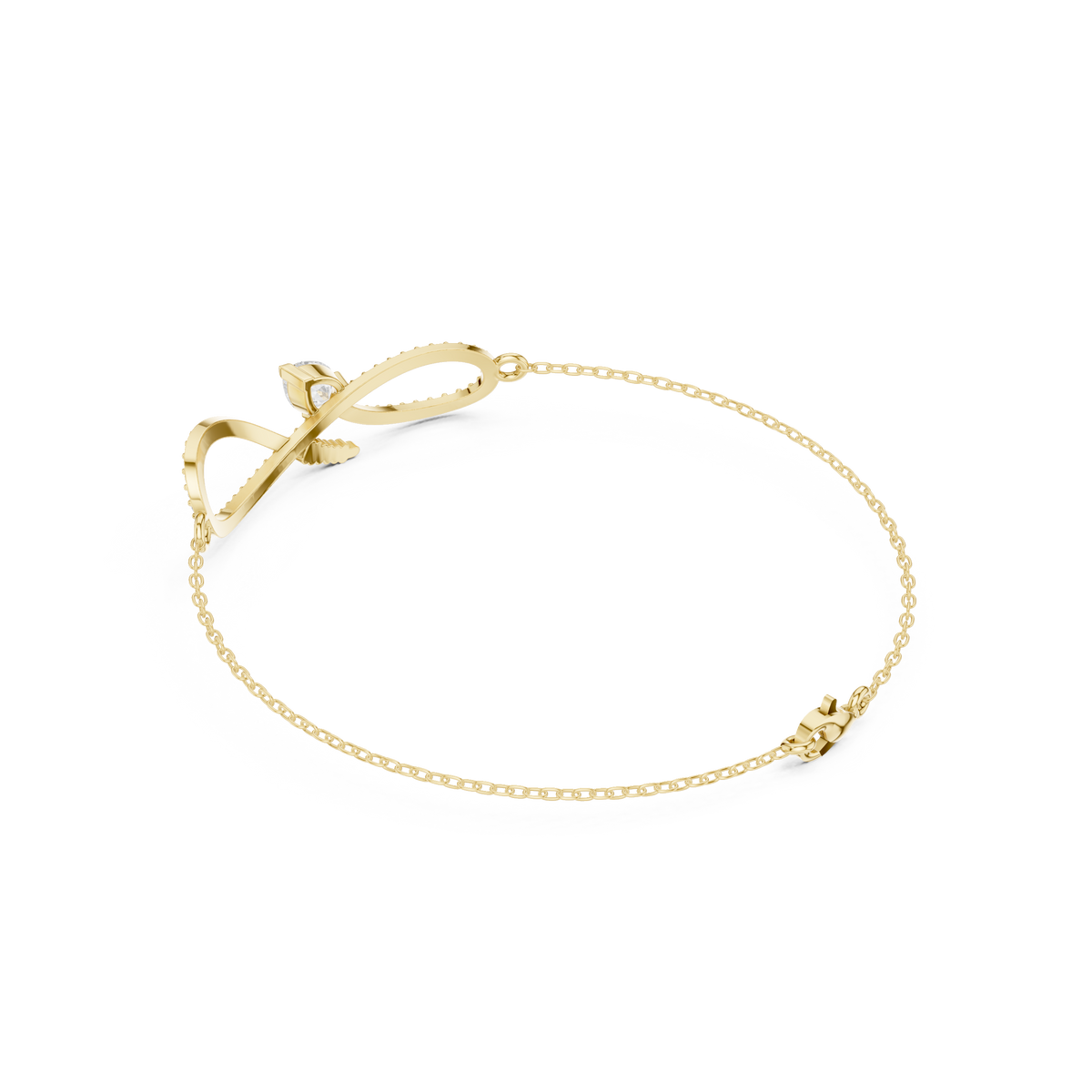 Diamond Feather Chain Bracelet- view 5