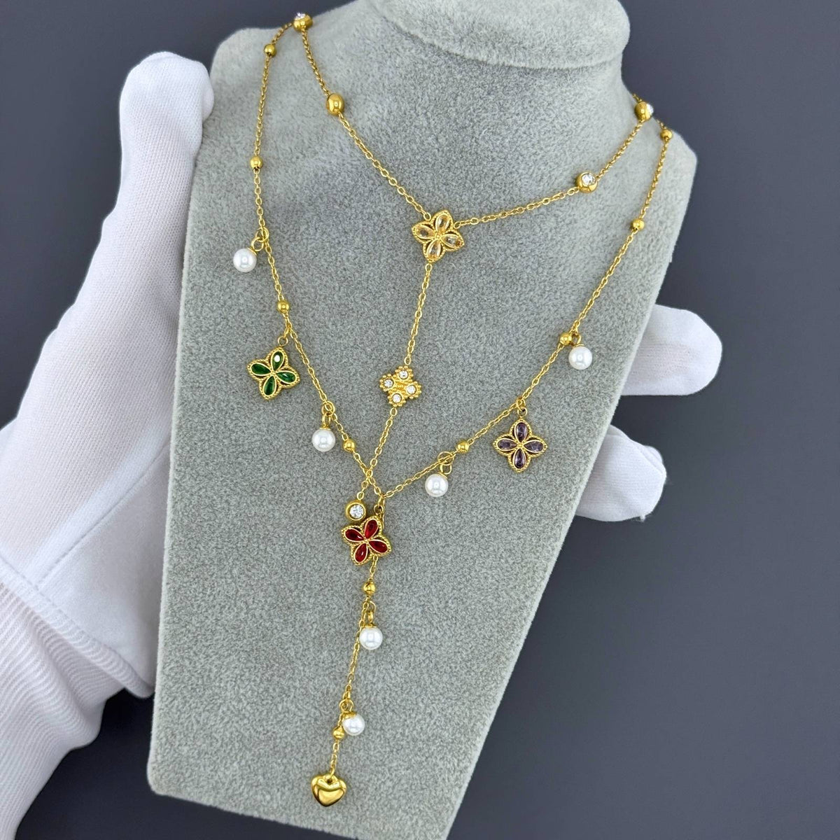 Fleur Y Necklace by Michaely – view 2