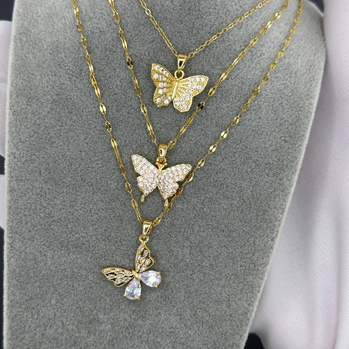 Papillon Crystal Butterfly Necklace by Michaely – view 3