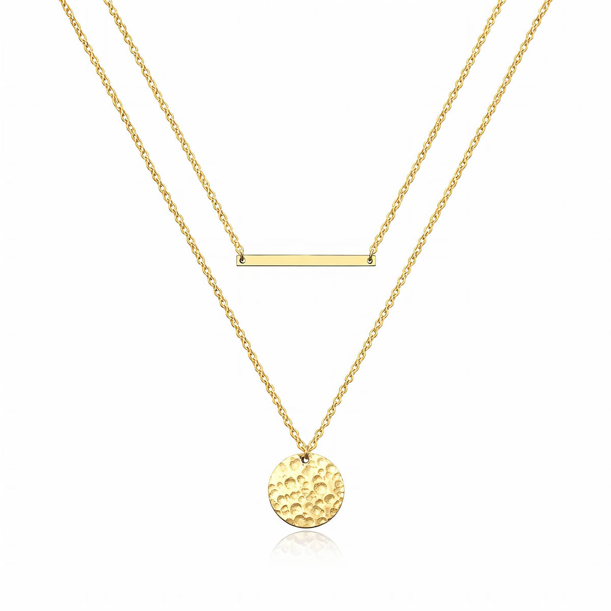 Soleil Layered Disc Necklace by Michaely – view 1