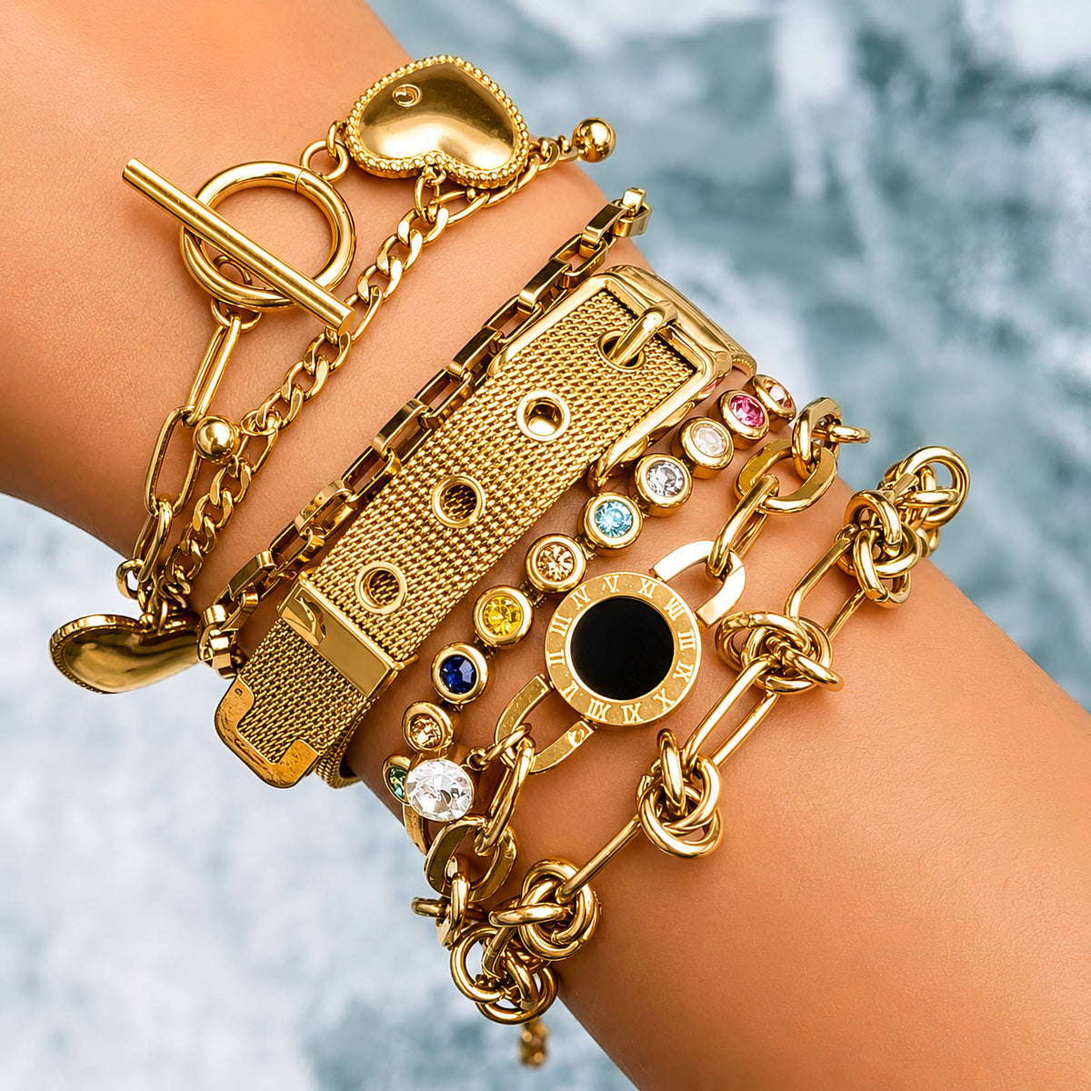 Luna Paperclip T-Bar Bracelet by Michaely – view 3