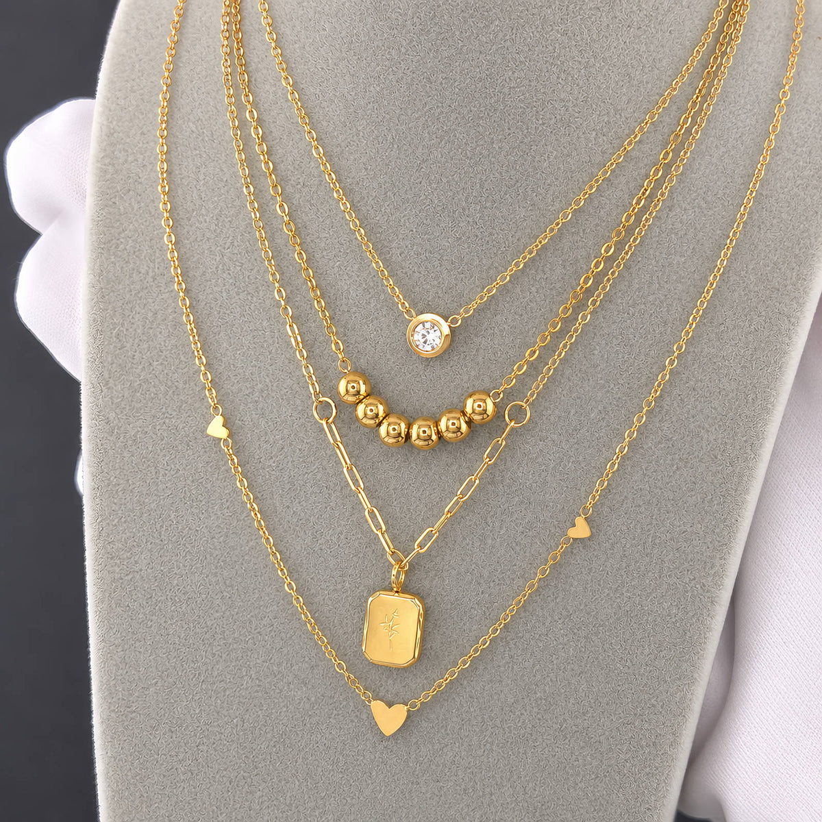 Elia Graduated Bead Necklace by Michaely – view 2