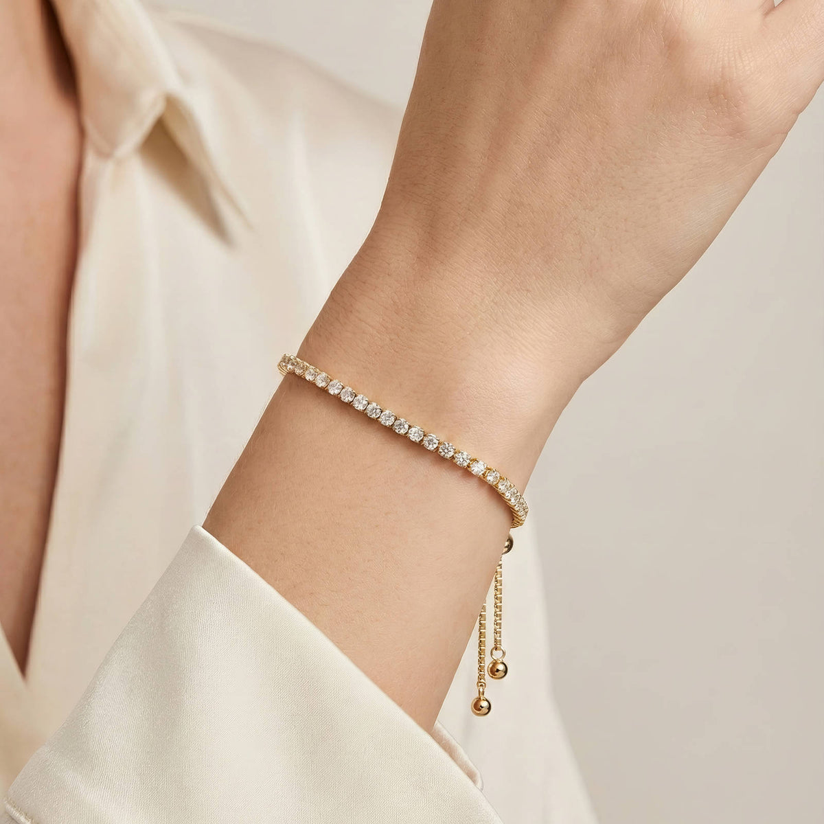 Celeste tennisarmband van Michaely — aanzicht 3
