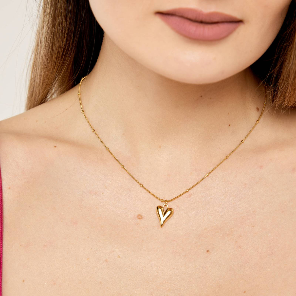 Amour Sculpted Heart Necklace by Michaely – view 5
