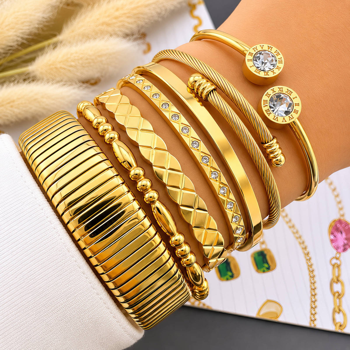 Solene Cable Cuff Bracelet by Michaely – view 2