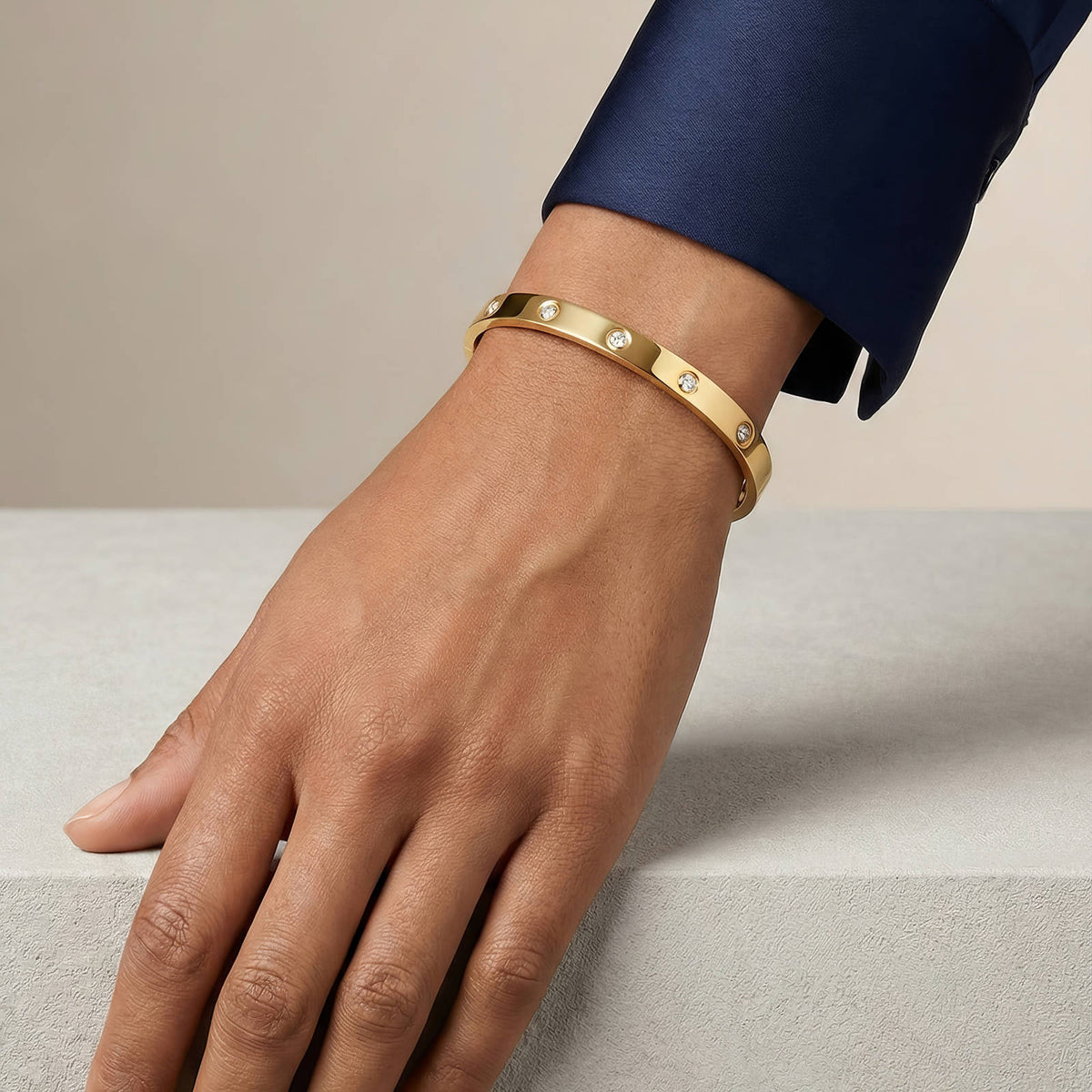 Celeste Crystal Bangle by Michaely – view 2