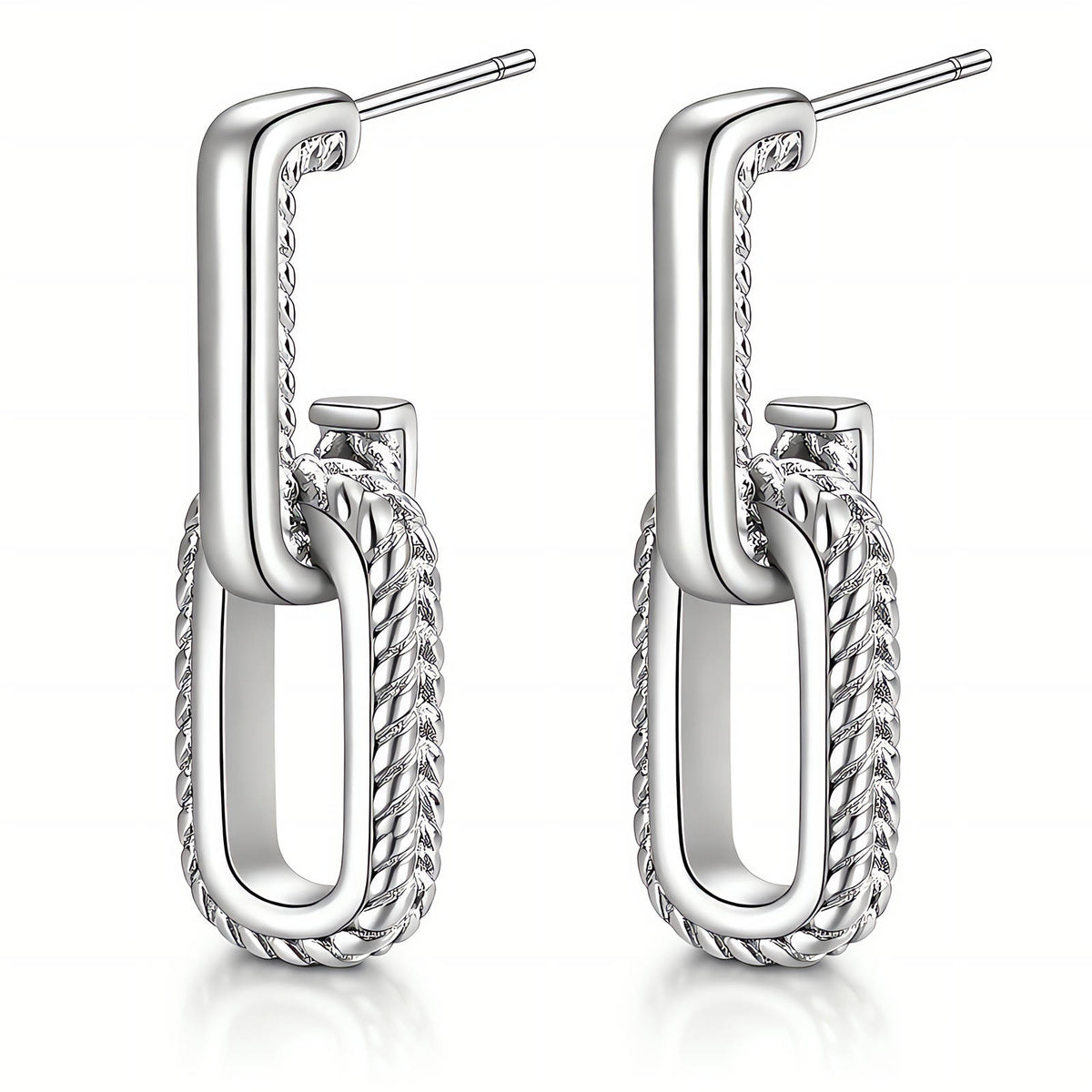 Lyra Link Drop Earrings by Michaely – view 1