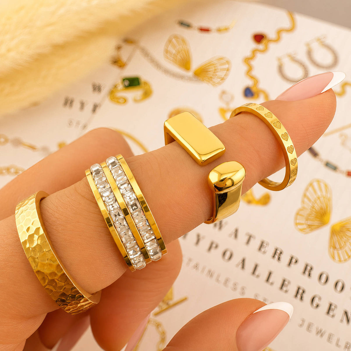 Celeste Triple Band Ring by Michaely – view 5