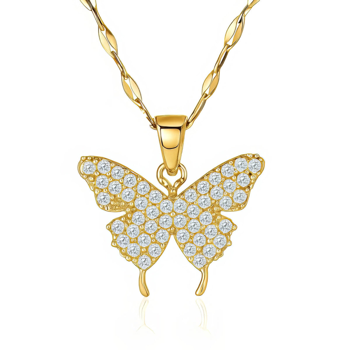 Papillon Pavé Butterfly Necklace by Michaely – view 1
