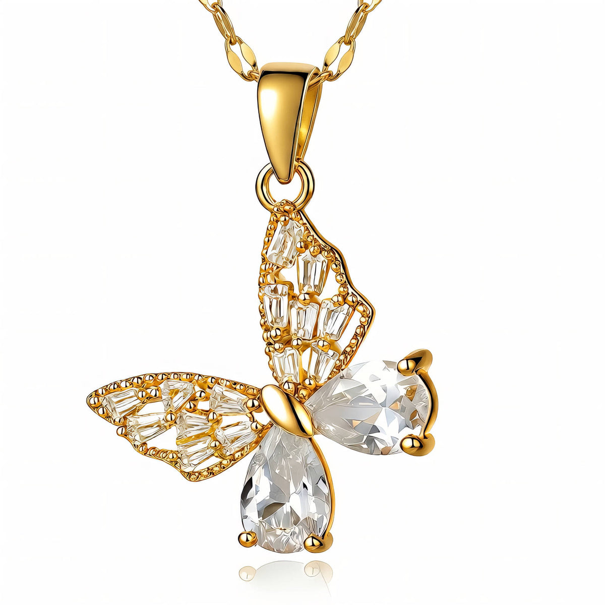 Papillon Crystal Butterfly Necklace by Michaely – view 1