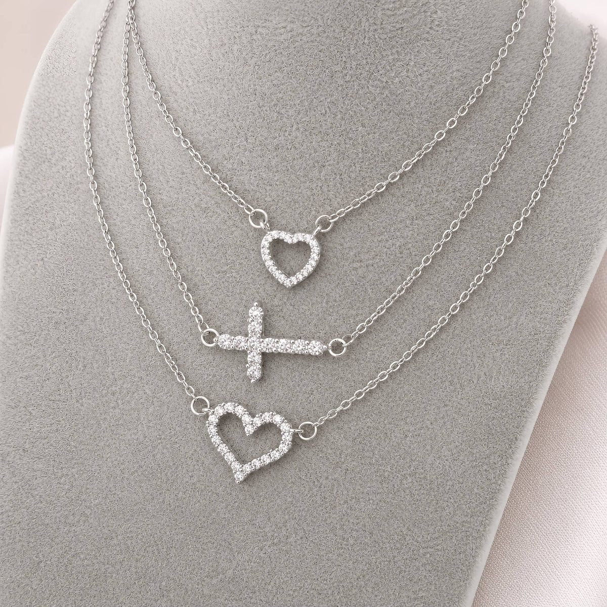 Celeste Open Heart Necklace by Michaely – view 2