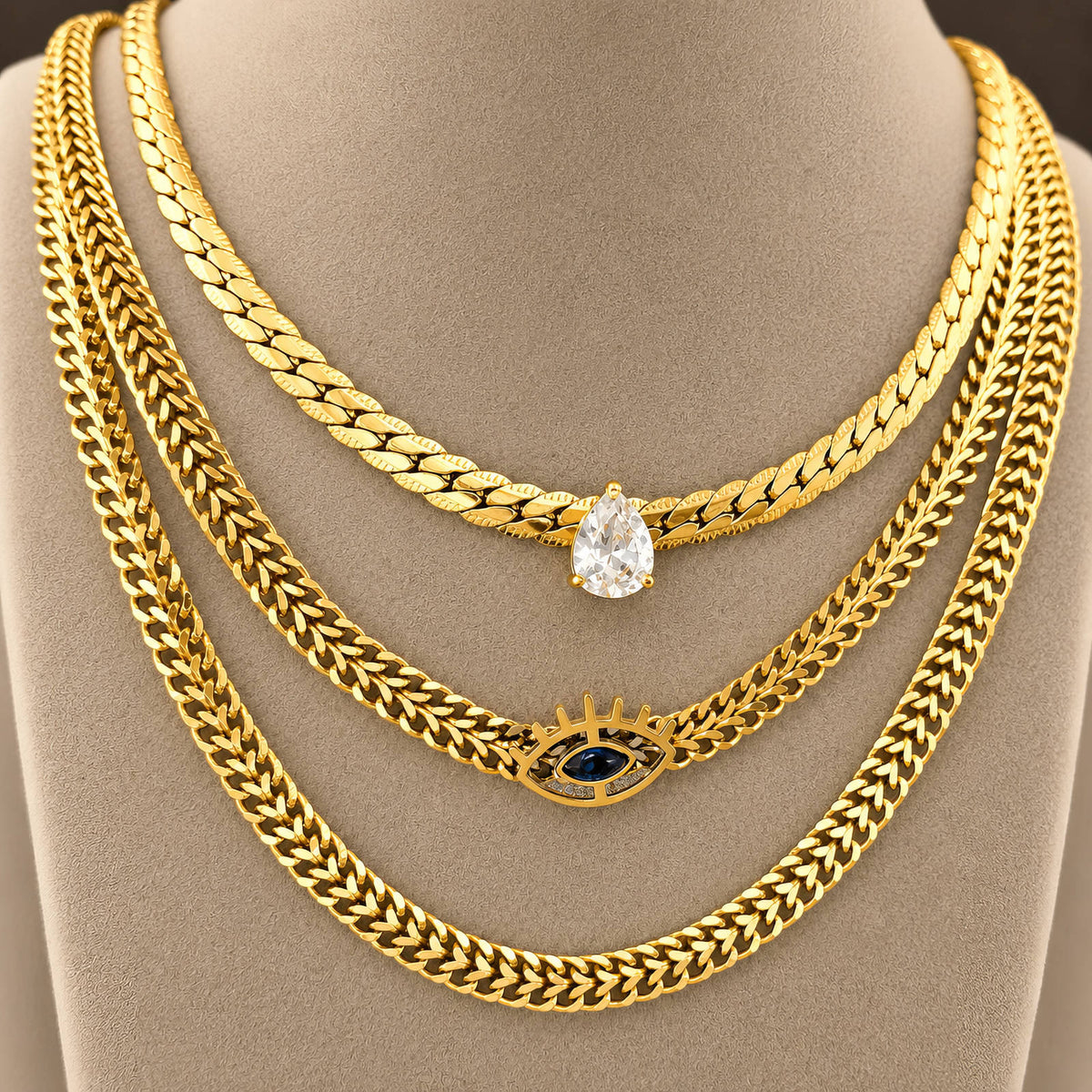 Elia Serpentine Chain Necklace by Michaely – view 2
