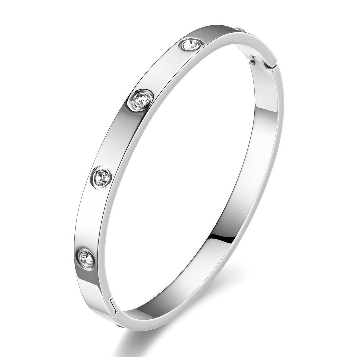 Astra stijve armband met kristalaccenten van Michaely — aanzicht 1