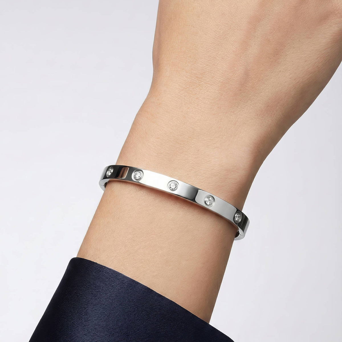 Astra Crystal Station Bangle by Michaely – view 2