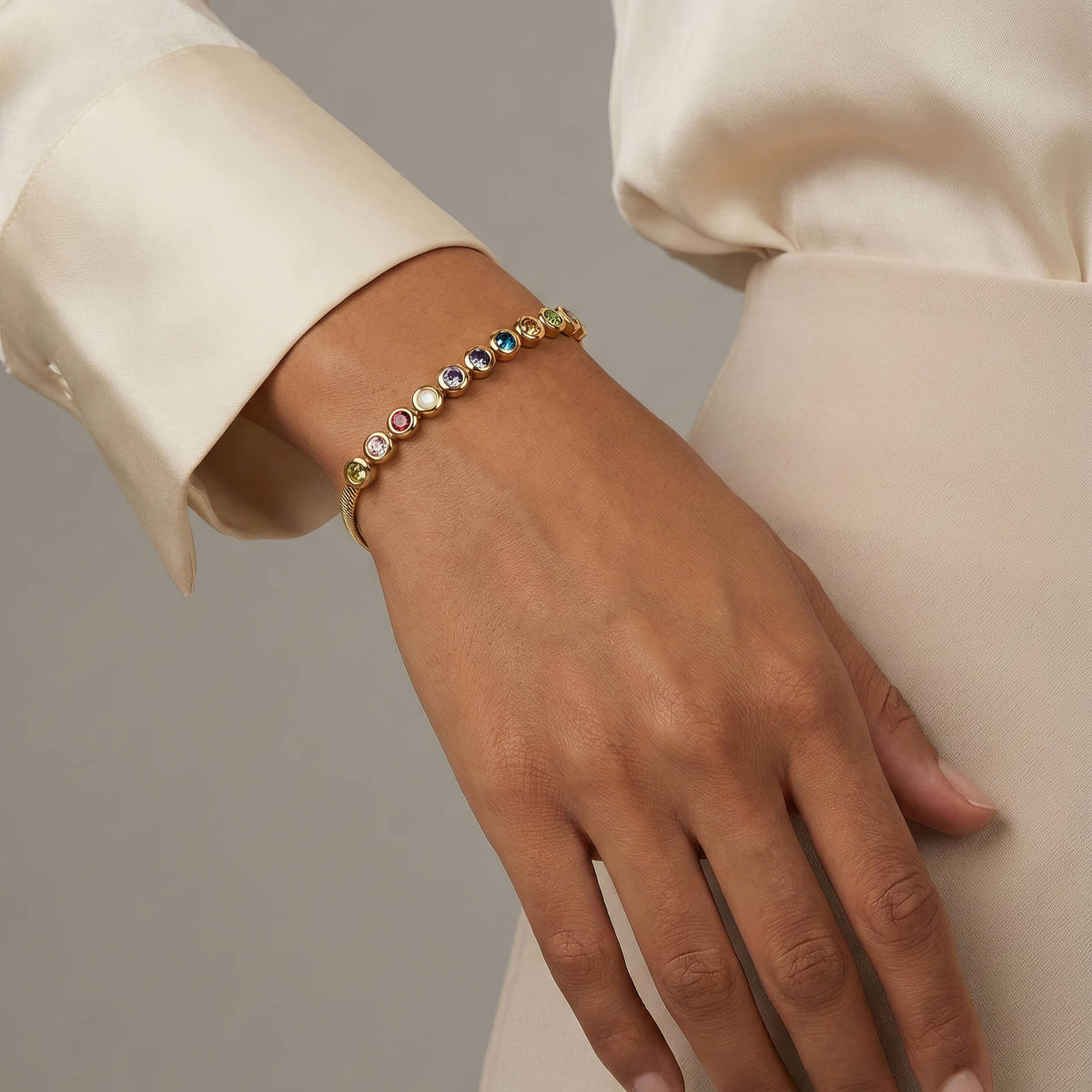 Prism Rainbow Tennis Bracelet by Michaely – view 5