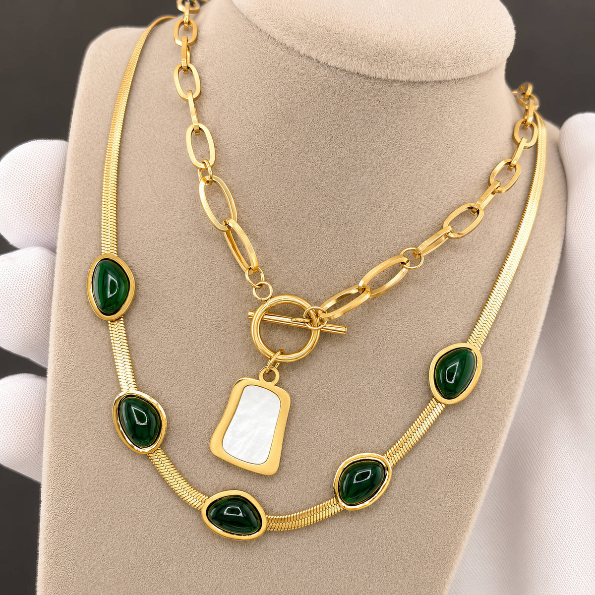 Luna Toggle Pendant Necklace by Michaely – view 2