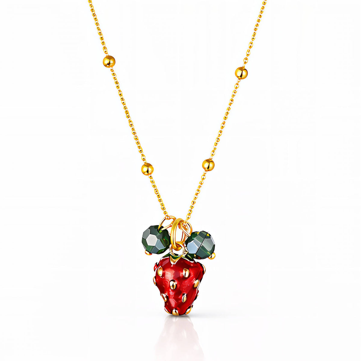 Fraise Strawberry Necklace by Michaely – view 1