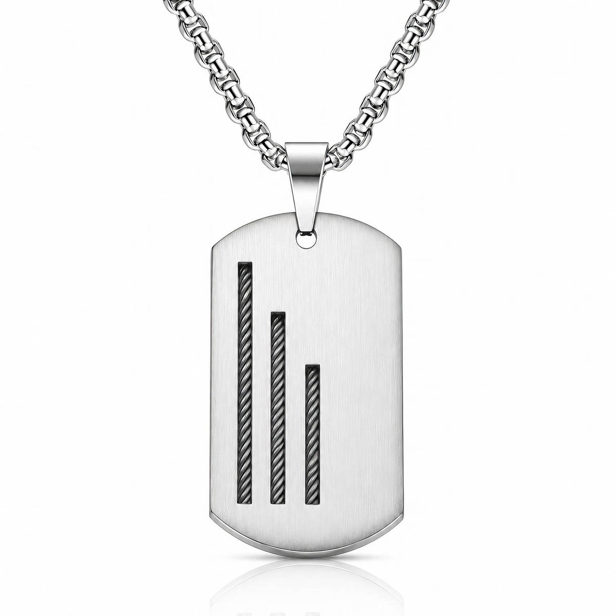 Atlas Engravable Dog Tag Necklace by Michaely – view 1