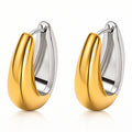 Elodie Two-Tone Hoops by Michaely – view 1