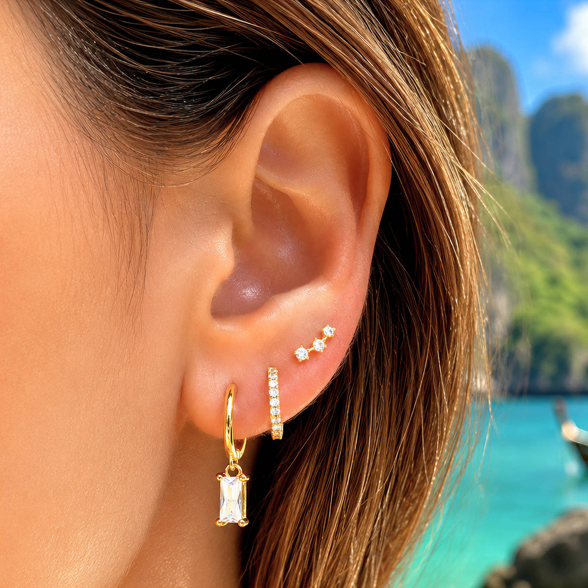 Celeste Curved Ear Climbers by Michaely – view 2