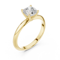 Round Diamond Solitaire Ring in yellow gold, view 1