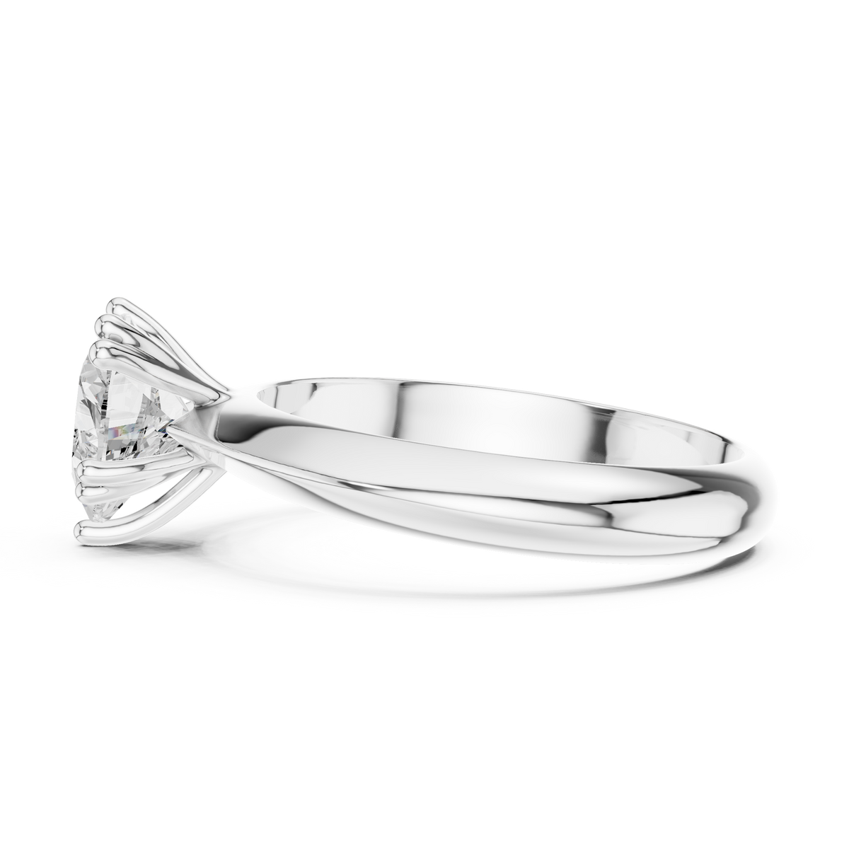 Heart-Cut Diamond Solitaire Ring in white gold, view 16