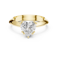 Heart-Cut Diamond Solitaire Ring in yellow gold, view 1
